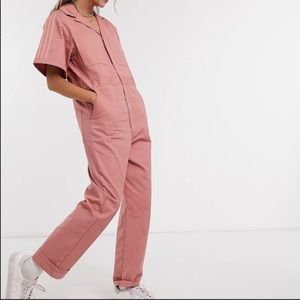 adidas Originals logo pink boiler suit